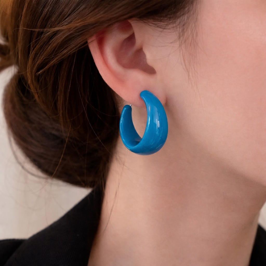 Resin Hoop Earrings